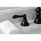Kingston Brass KS2980DFL NuFrench Widespread Bathroom Faucet W/Brass Pop-Up, Matte Blk KS2980DFL - alternate 5